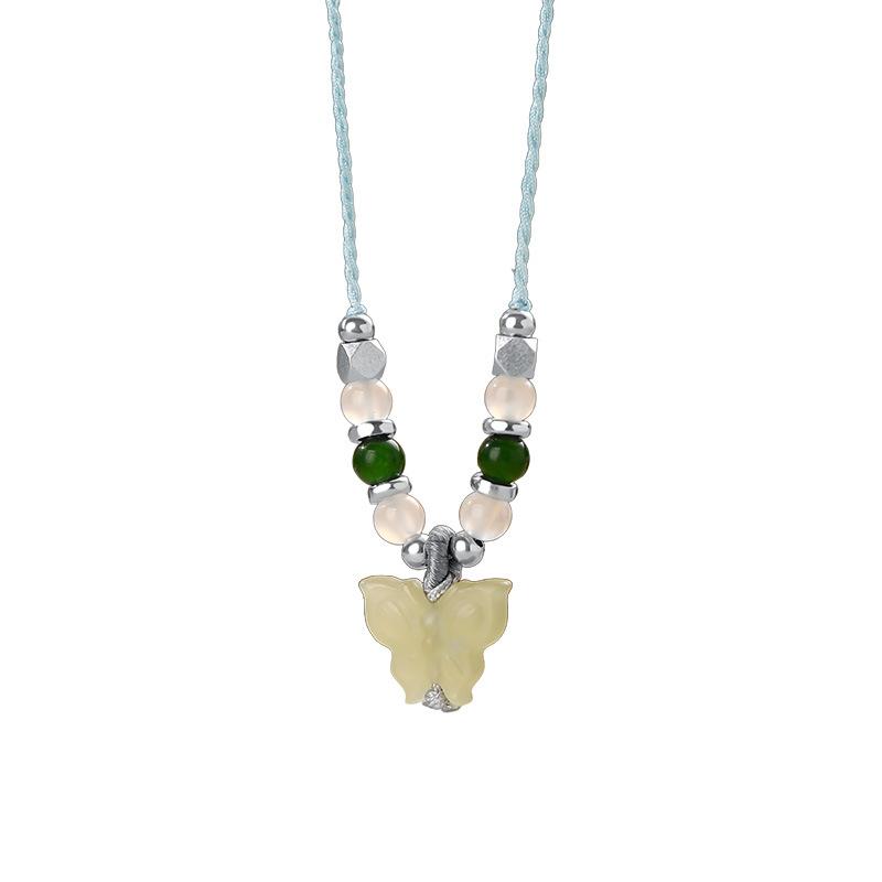 Butterfly Necklace Sweet American Style Versatile Light Luxury High-end Autumn and Winter Niche Sweater Chain