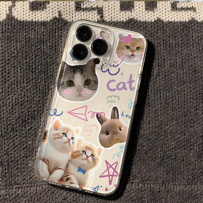 Милый Кот Комикс Чехол для Телефона Для IPhone 13 11 Чехол IPhone 15 17 13 12 14 16 Pro Max 16 Plus 17 Air Мягкий Силиконовый Ударопрочный Чехол iphone 14 ProMax