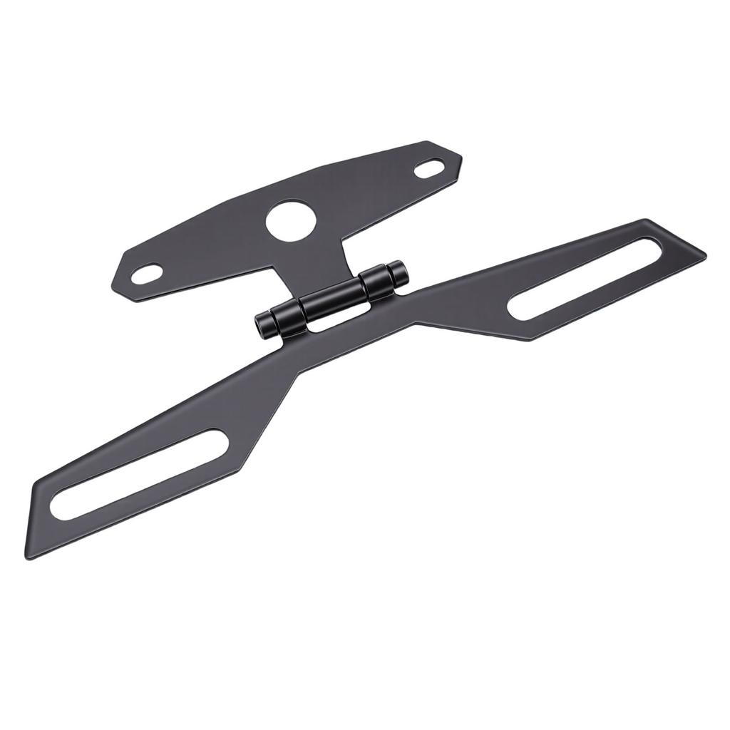 Adjustable Motorcycle License Plate Bracket Universal Folding License Plate Tail Light Mount Holder for ATV Motorbike
