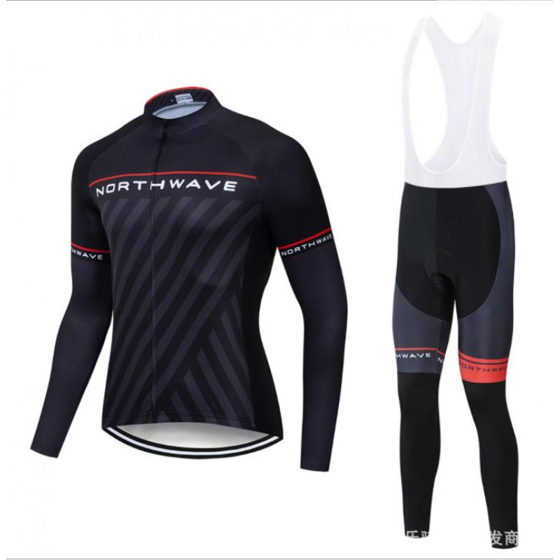 Men Women Cycling Outfit Set Long Sleeve Pants Quick Dry Bike Sportswear Autumn Winter Outdoor Riding