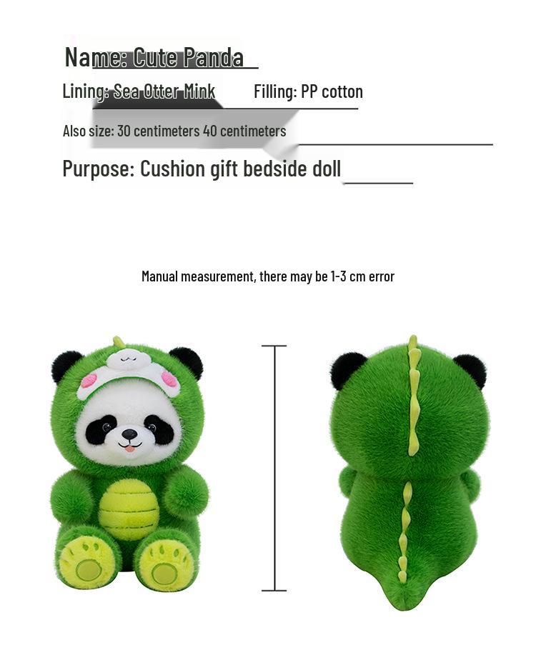 Panda to Dinosaur Transforming Plush Toy – Cute Panda Doll Pillow, Perfect Birthday Gift for Girls.