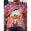 Summer New Men's Novel And Creative Short Sleeved T-shirt Donald Duck 3D Print Women's T-shirt Oversized  Unisex Top Tracksuit