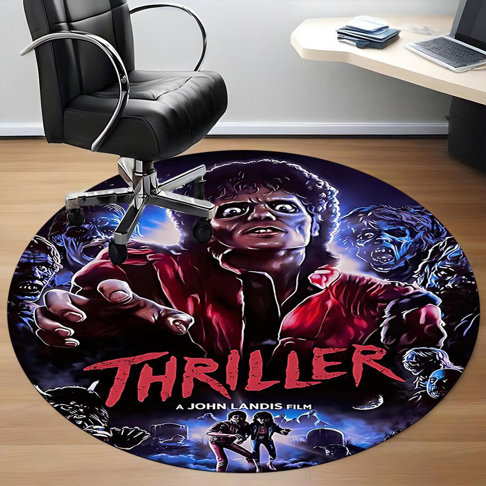 Dance Michael Jackson Office Round Area Rug, Indoor Mat Suitable For Office, Under Office Chairs Bedroom Living Room Home Decor, DT1212038