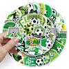 50 Green Field Soccer World Cup Waterproof Stickers for Sports Competitions