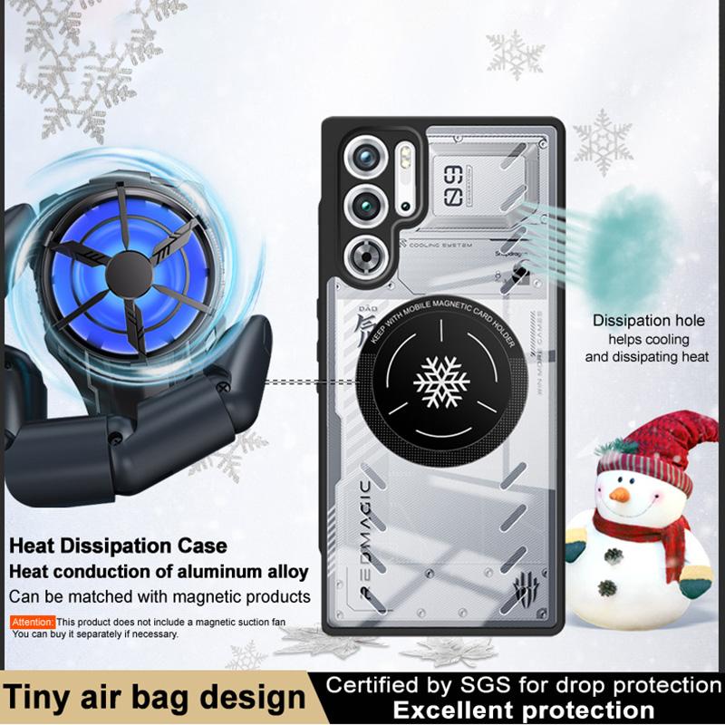 IMAK UX-9A Series for ZTE nubia Red Magic 9 Pro 5G/9 Pro+ 5G/9S Pro 5G/9S Pro+ 5G Clear Case Heat Dissipation PC+TPU Phone Cover