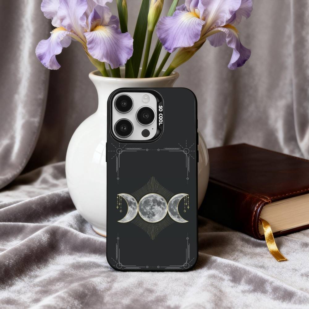 

O-Occult W-Witchcraft M-Moon G-Gothic Witch Phone Case For iPhone17,16,15,14,13,12,11 Plus,Pro Max Black Candy silver phone case iPhone17air