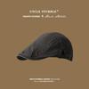 Autumn atmosphere Maillard~ Brown suede flat-topped newsboy hat for women's autumn and winter retro British octagonal beret