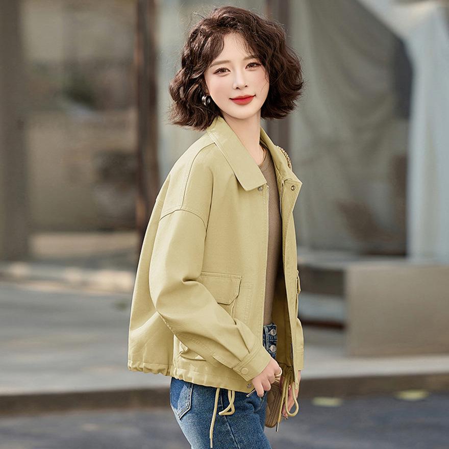 

Молочно-белая короткая кожаная куртка женская весенне-осенняя новая короткая куртка маленького дизайна топ 2XL