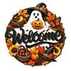Halloween Wooden Door Hanging Sign for Front Door Entryway Holiday Decor