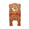 Folding Hand-Crafted OM Book Stand/Holder/Rest/Keep for Home/Work Space/Religious Places (Sheesham, Brown, Size: 13 Inches)