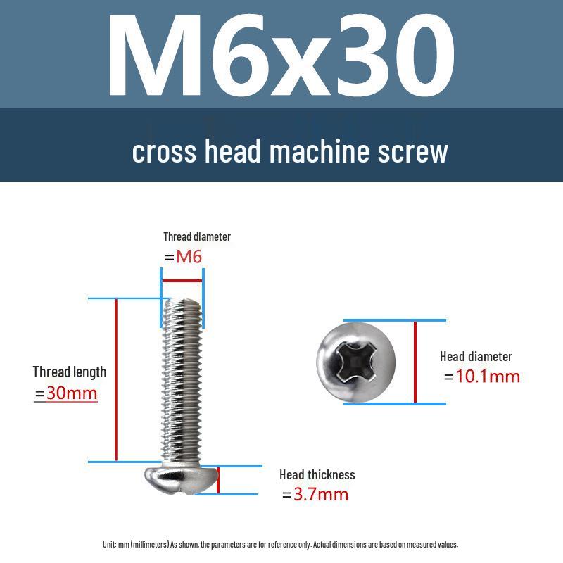 Yigu Direct 304 Edelstahl Kreuzschlitz Senkkopfschrauben M6-M10 Maschinengewinde