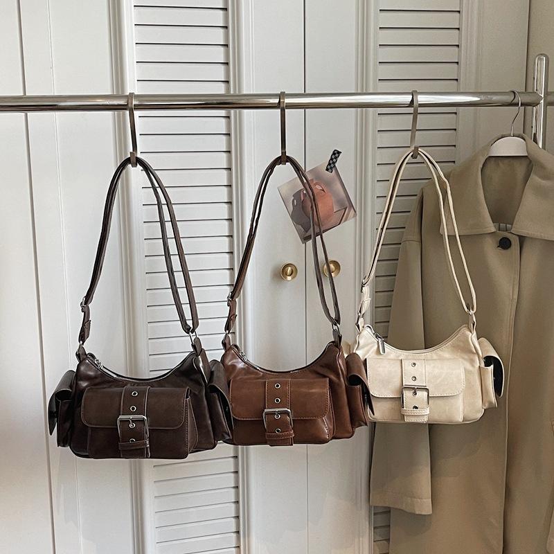 Motorcycle Bag - Trendy Personalized Crossbody Bag for Commuting, Single-shoulder Bag with Armpit Strap