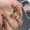 Tonglaopu Ancient Rose Window Ring Women'S Red Corundum Full Diamond Ring Cross Vajra Pestle Ring
