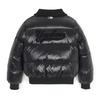MLB Unifarbene Bequeme Polo-Kragen Langarm Daunenjacke Damen Oberbekleidung Schwarz 3FDJB1346-50BKS