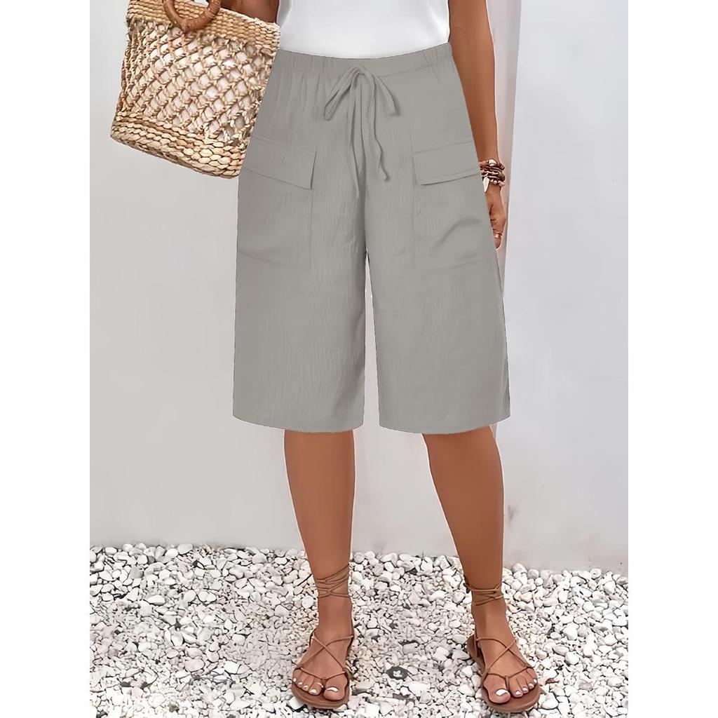 Lässige Shorts mit Taschen für Damen, Strandhose