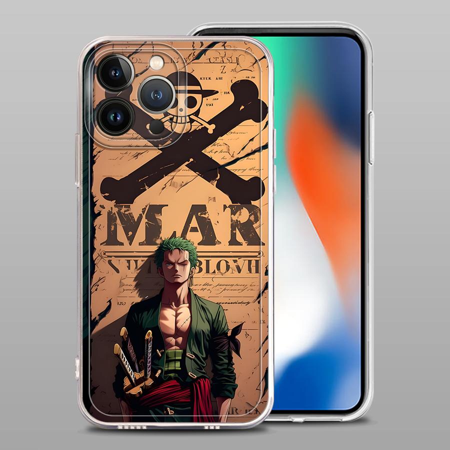 Soft Phone Cover Case for iPhone 17 Pro Max 12 Mini Air 16 13 Pro 14 Plus 15 XS Max 11 XR 7 8 One Piece Luffy