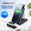 3-in-1 Wireless Charger Stand for Apple Devices: Phones, Watches, and Earbuds