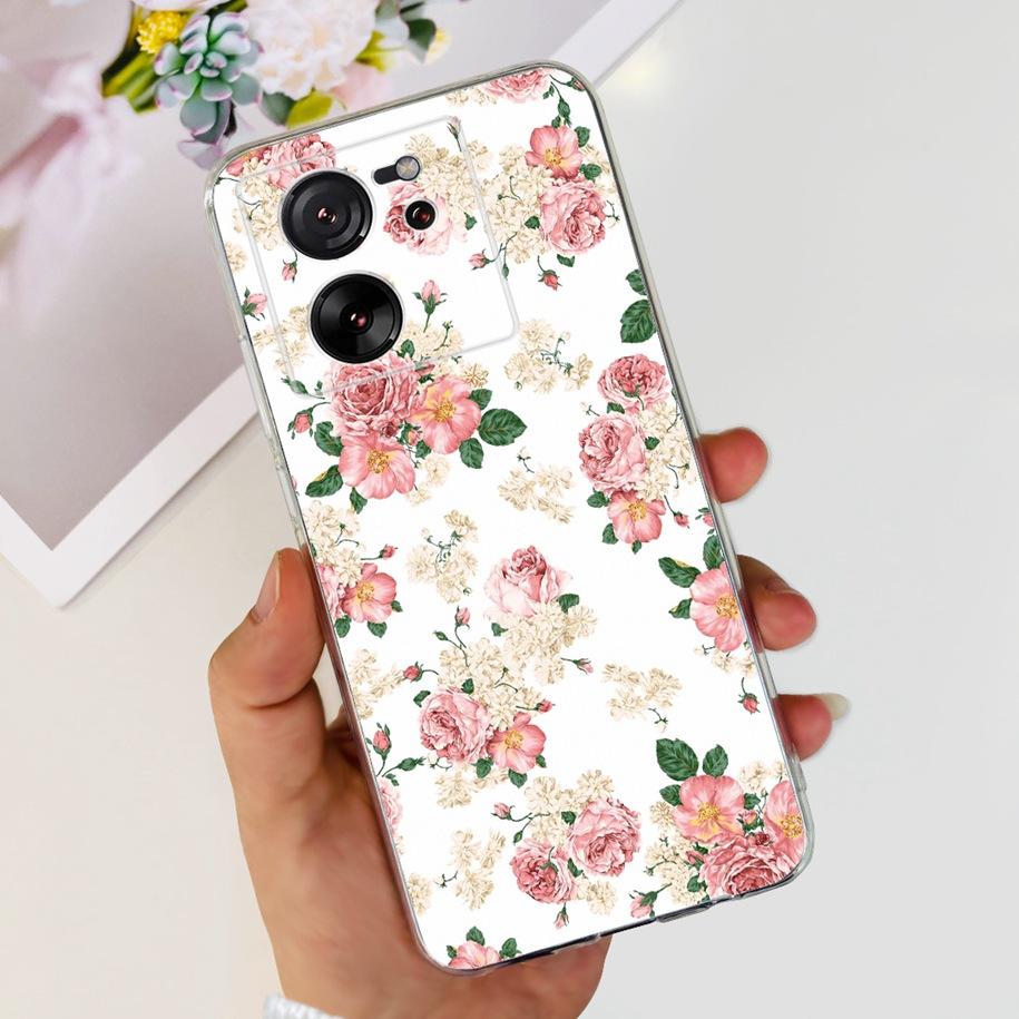 For Xiaomi 13T Pro Case Fashion Flowers Shockproof Soft Silicon Protector Clear Coque For Xiaomi 13T Phone Cases Mi 13TPro Funda