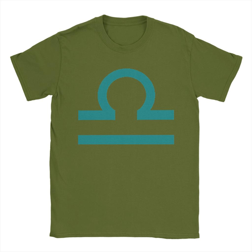 Humor libra teal sign latula terezi pyrope T-Shirt for Men Round Collar 100% Cotton T Shirts Short Sleeve Tees Clothing