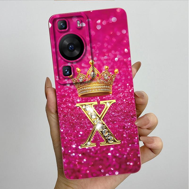 For Huawei P60 / P60 Pro / P60 Art Crown Letter Couple Phone Case HuaweiP60 P60Pro P60Art Soft Silicone TPU Protective Casing