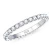 2mm D Color Moissanite Ring Sterling Sliver Solid 18k White Gold Eternity Band Wedding Engagement Rings For Women