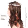 Vintage Peacock Feather Headgear Braided Rope Headband Hairband Women Boho Feather Headdress Indian Headwear Hair Accessories