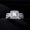 New Newly Women Engagement Wedding Rings Modern Design Creative Gift Ring Dazzling Cubic Zirconia Fashion Jewelry Accessories