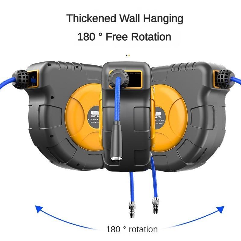 Wall Mounted Pipe Storage Device  Automotive Maintenance Pipe Winder Automatic Retractable Hose Pipe Reel