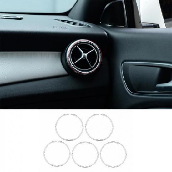 2013- Central Console For Benz GLA CLA Air Outlet Vent Cover Silver Aluminum