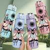 1PC Moth Wild Soul Sunflower 750ml Color Plastic Sports Water Bottle Leakproof Flip Straw Lid Suitable for Sports Office Home Use