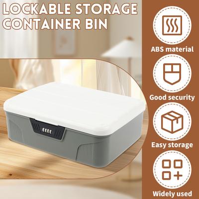 Boîte de sécurité à mot de passe numérique Boîte de verrouillage pour médicaments Portable Passeport Documents Argent Bijoux Confidentialité Sécurité Organisateur Étui