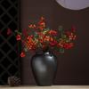 Black Ceramic Flower Vase - New Chinese Style Tabletop Home Decor Ornament