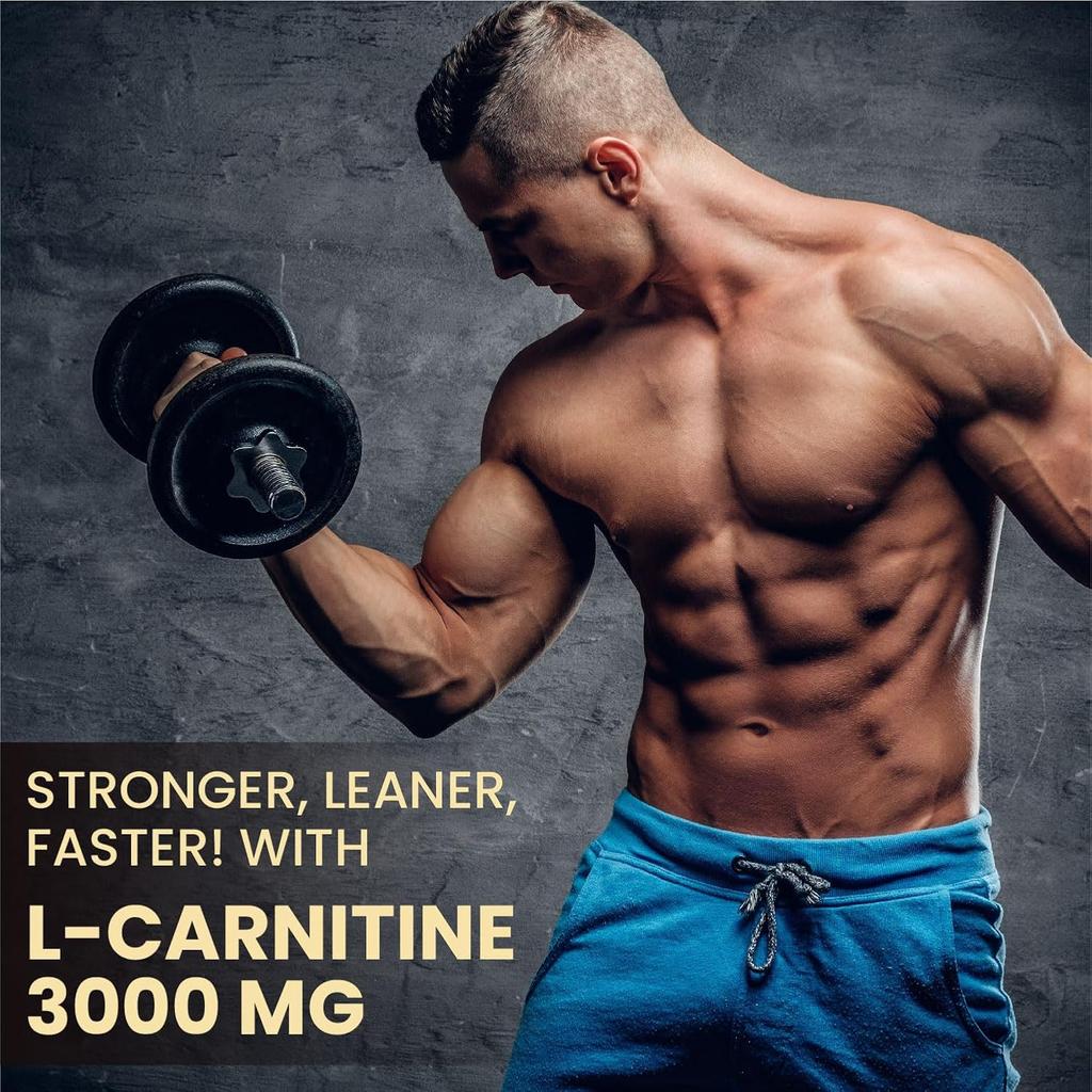 Vlado's Himalayan Organics L Carnitine Liquid 3000mg with Vitamins B3 B5 B6 450ml 30 Servings Strawberry Flavor