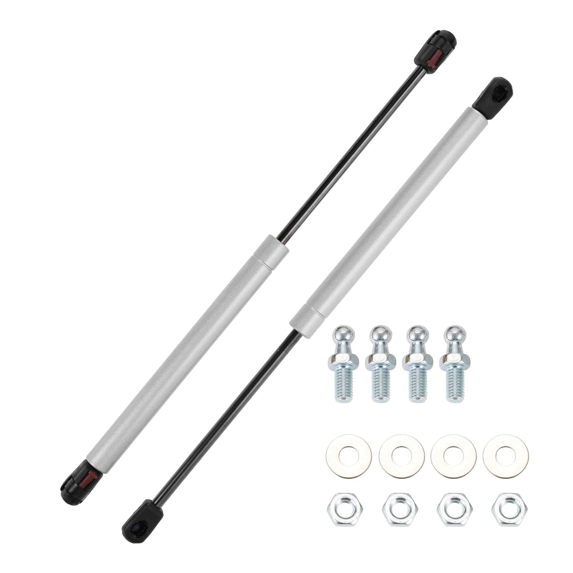 

Motoforti Universal Lift Support Strut Shocks, 15 /380mm, 35lb/160N/16kg, Silver Tone, Set of 2