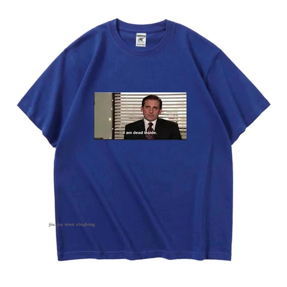 Jeg er død inni sommer Herre Dame T-skjorte Topp The Us Office Herre Dame T-skjorter Meme Morsomme T-skjorter Camisas Hombre Oversized