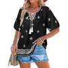 Women's Fashionable Casual Bohemian Short-sleeved Printed Top