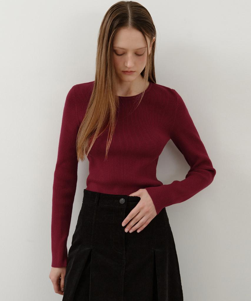 Wednesday Oasis For Woman Jane Round Neck Washable Knit_Red(Wc25-Kn34)