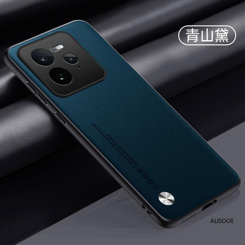 Hülle für Realme GT 7 Pro / GT7 Hülle Luxus Fasertextur PU-Leder Schutz Rückseite Abdeckung Capa Stoßfeste Hüllen