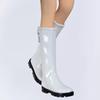TOYBARJAPAN 1/6 Figure Accessories Leather-Style Flat Long Boots White Enamel 31-14 Compatible with TBLeague Large Size Female Figure Boots Only