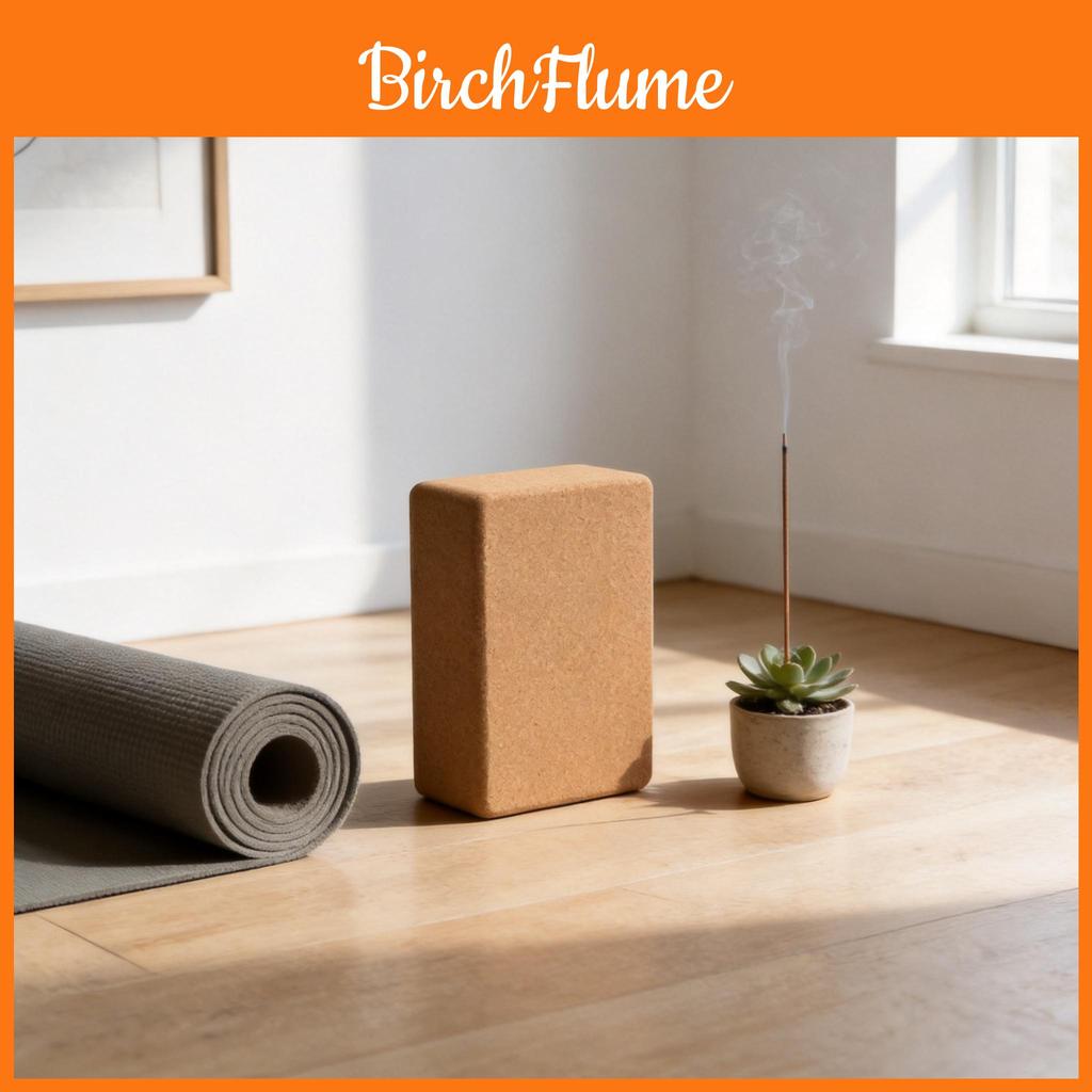 Yoga Brick Highdensity Cork Yoga Block For Stretching And Flexibility Practice