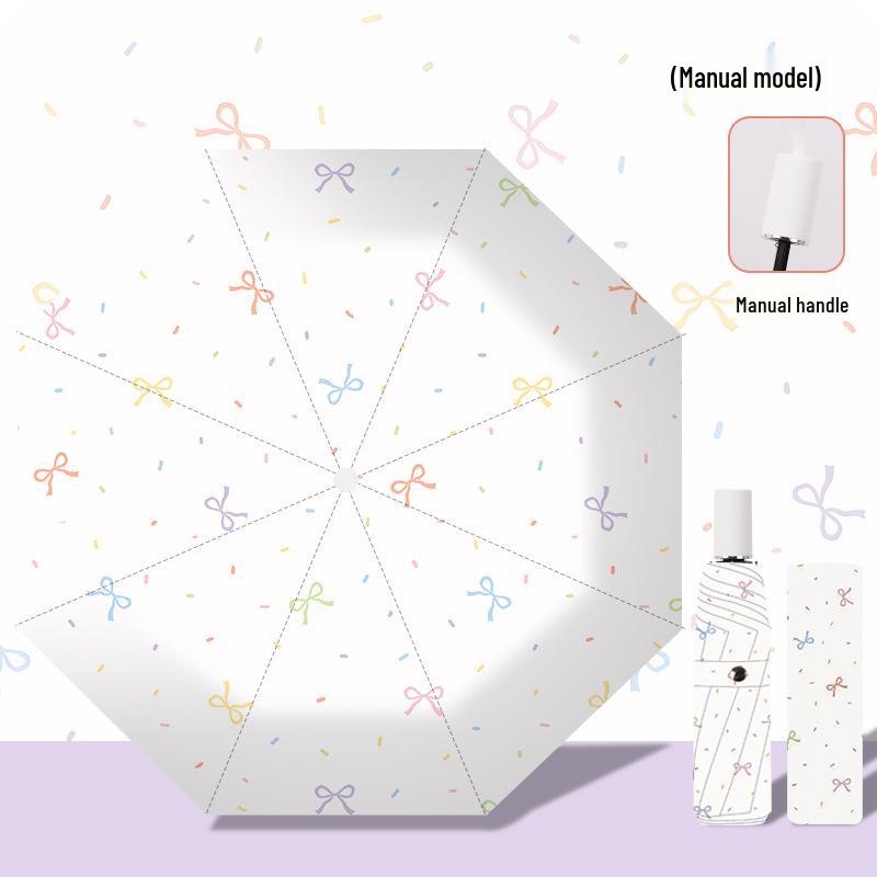 Automatic Cute Student Sun & Rain UV Protection Folding Umbrella