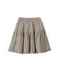 Mellotoli Check Tiered Mini Skirt (Brown)