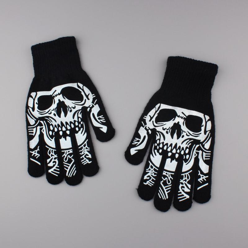 Mary Halloween decoration gloves knitting ghost claw skeleton gloves