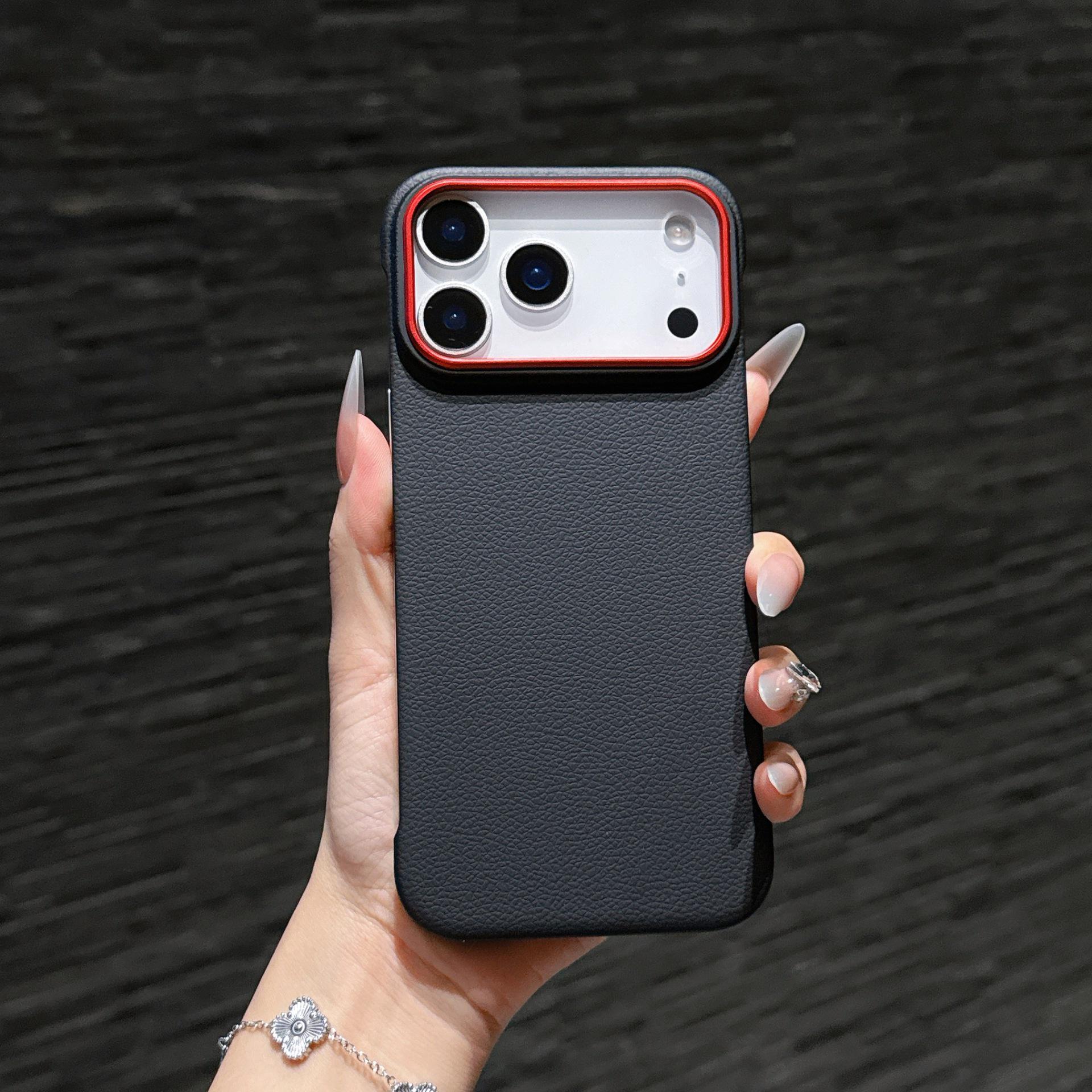 

Безрамочный кожаный противоударный чехол MagSafe для iPhone 17/17 Pro Max - Ощущение наготы iPhone 17 Pro