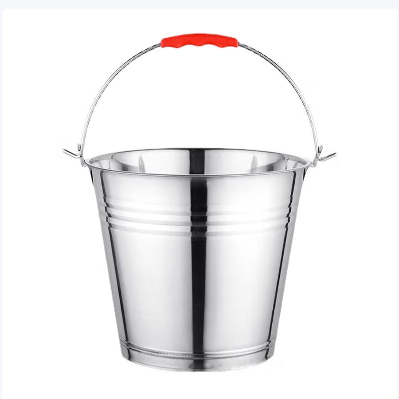 SIFAR Thickened Stainless Steel Portable Water Bucket