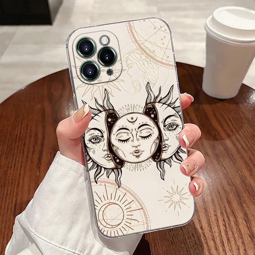Sun Moon Tarot Card Astrology Magic Case For Apple iPhone 17 16 15 14 13 12 11 Pro Max 16 Plus 16E 17Air 17Pro Phone Cover Funda