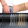 Vnox Mens Simple 3 -11mm Stainless Steel Curb Cuban Link Chain Bracelets For Women Unisex Wrist Jewelry Gifts
