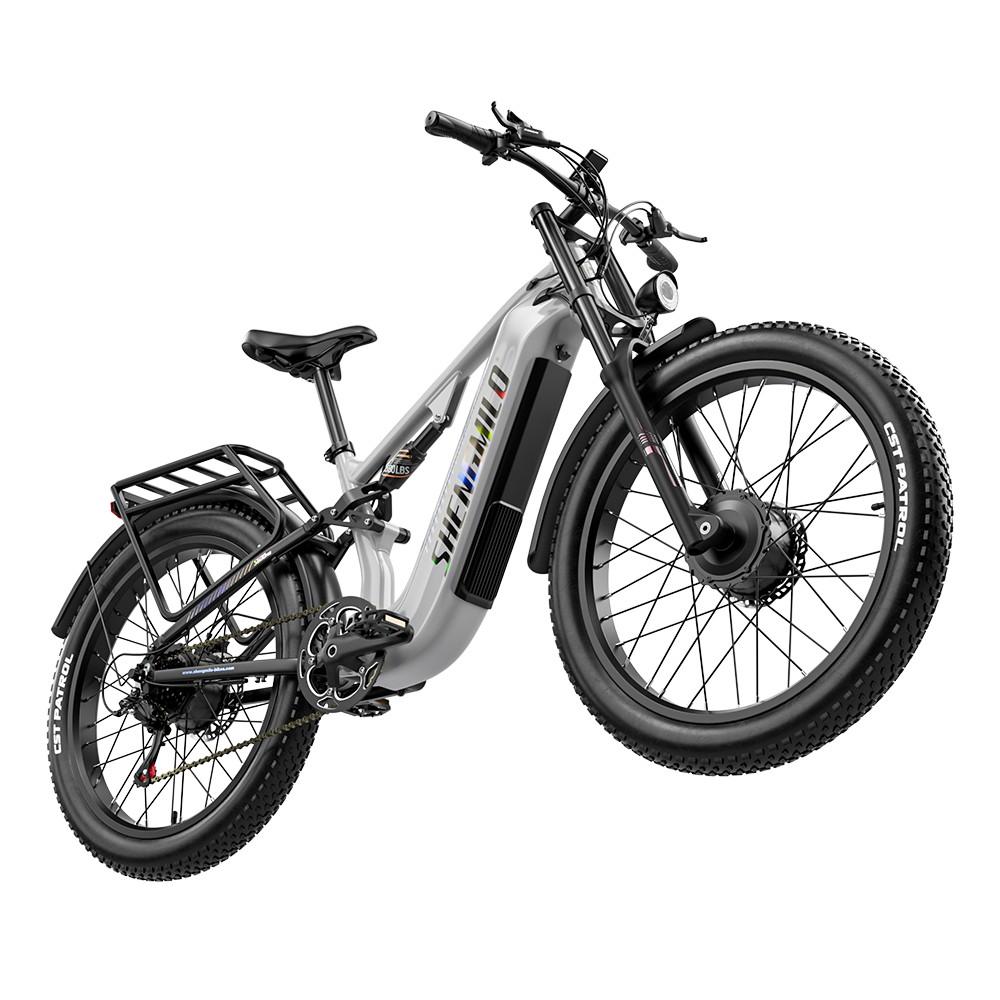Shengmilo S600 Pro 48V 25Ah Elektrisches Fahrrad 26x3.0 Fettreifen 40 Grad Steigfähigkeit Shimano 7-Gang Hydraulische Scheibenbremse Abnehmbarer Akku UK