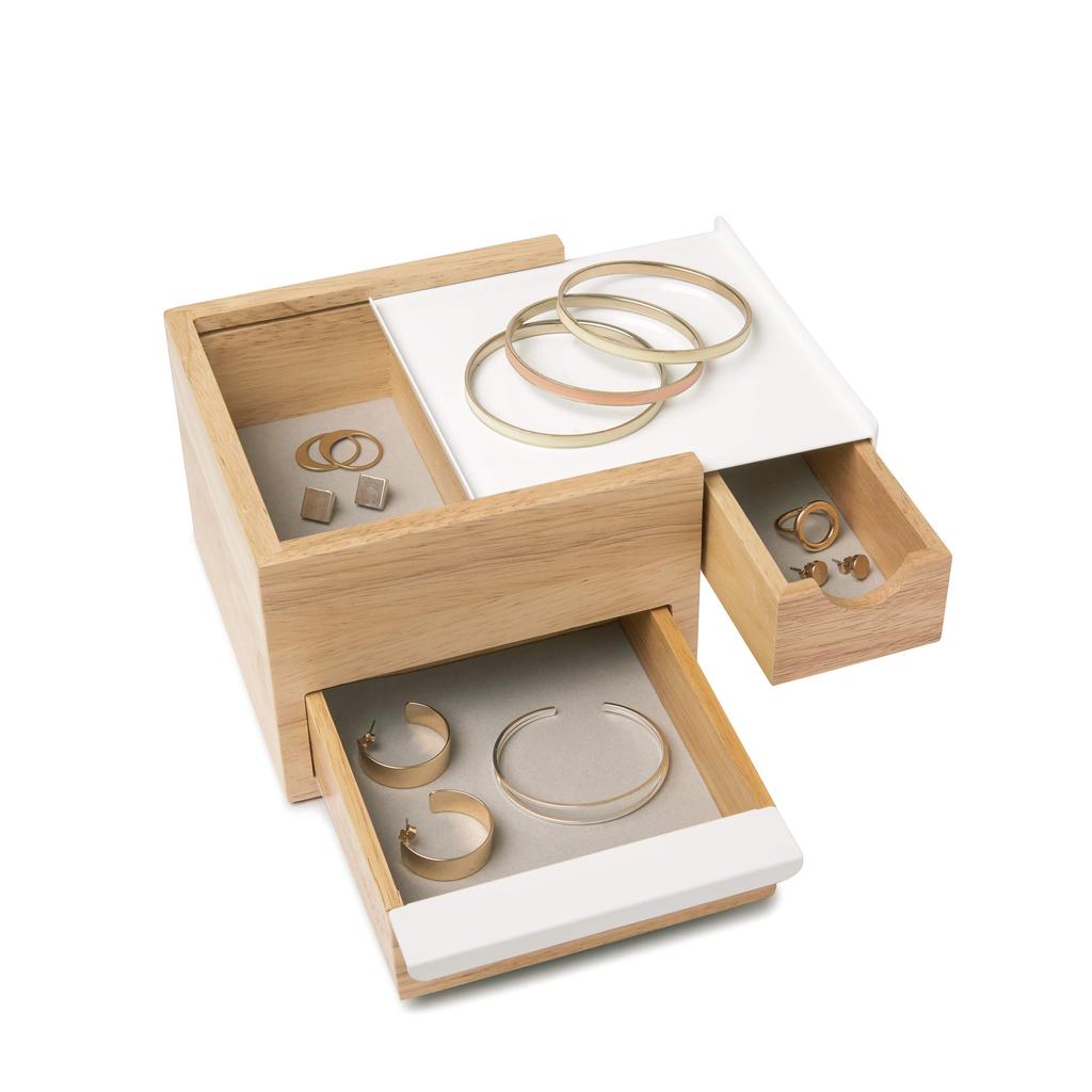 Umbra Accessory Storage Jewelry Storage Jewelry Box Tray Case Small Item Storage Trinket Box Interior Umbra Mini STOWIT 21005314390 Natural
