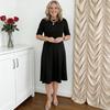 Church Dress for Women Short Sleeve A Line Teacher Work Dress Casual Knee Length